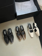 LBSFY  - Size 35-40 Ladies Women Slides Slippers Black Brown Beige Low Flat Heeled Slip On Party Pumps Dress Sandals Slides Slippers